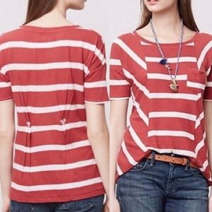 Anthropologie Postmark Striped Splice Top XS